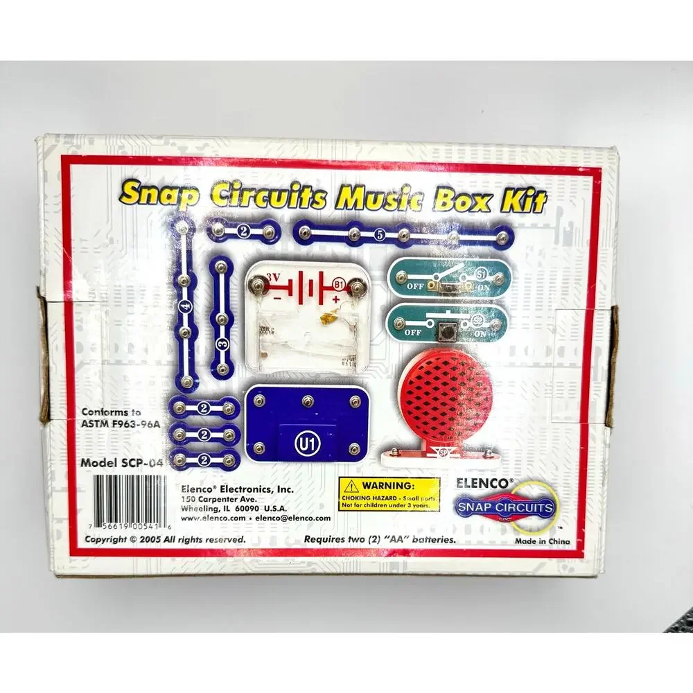 Elenco Snap Circuit Music Box STEM Classroom Homeschool Science Project Kit